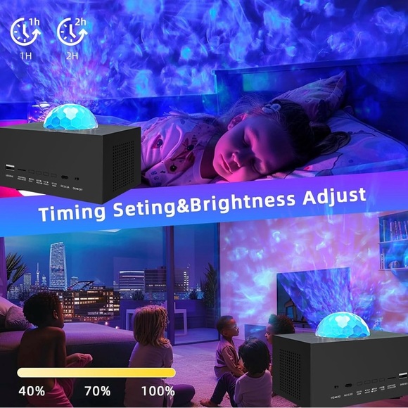 Star Galaxy Projector LED Nebula Lamp Remote Control LED Bluetooth Speaker - Picture 3 of 6